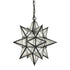 Industrial Moravian Star Pendant Light with Seeded Glass 15 Inches